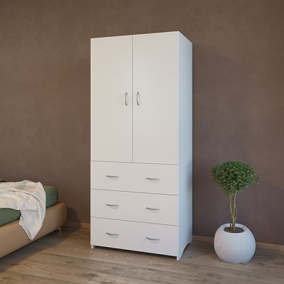 Wardrobe double door with 3 drawers